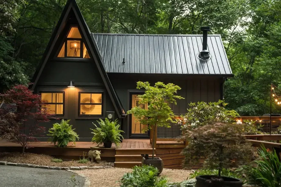 Step Inside the Moon A-Frame Chalet, North Carolina