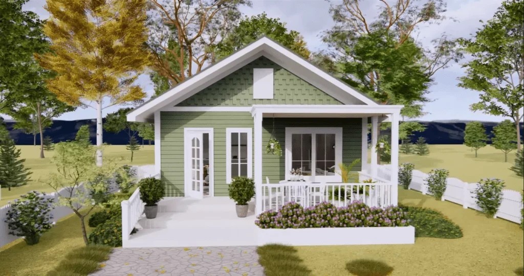 Modern Minimalist Living: 7m x 6m Compact House Plan