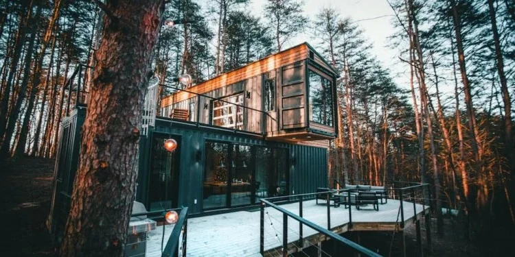 A Modern Shipping Container Getaway in Hocking Hills