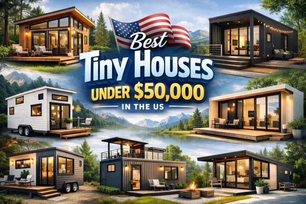 Best tiny houses under $50,000 in the US with modern and affordable small home designs