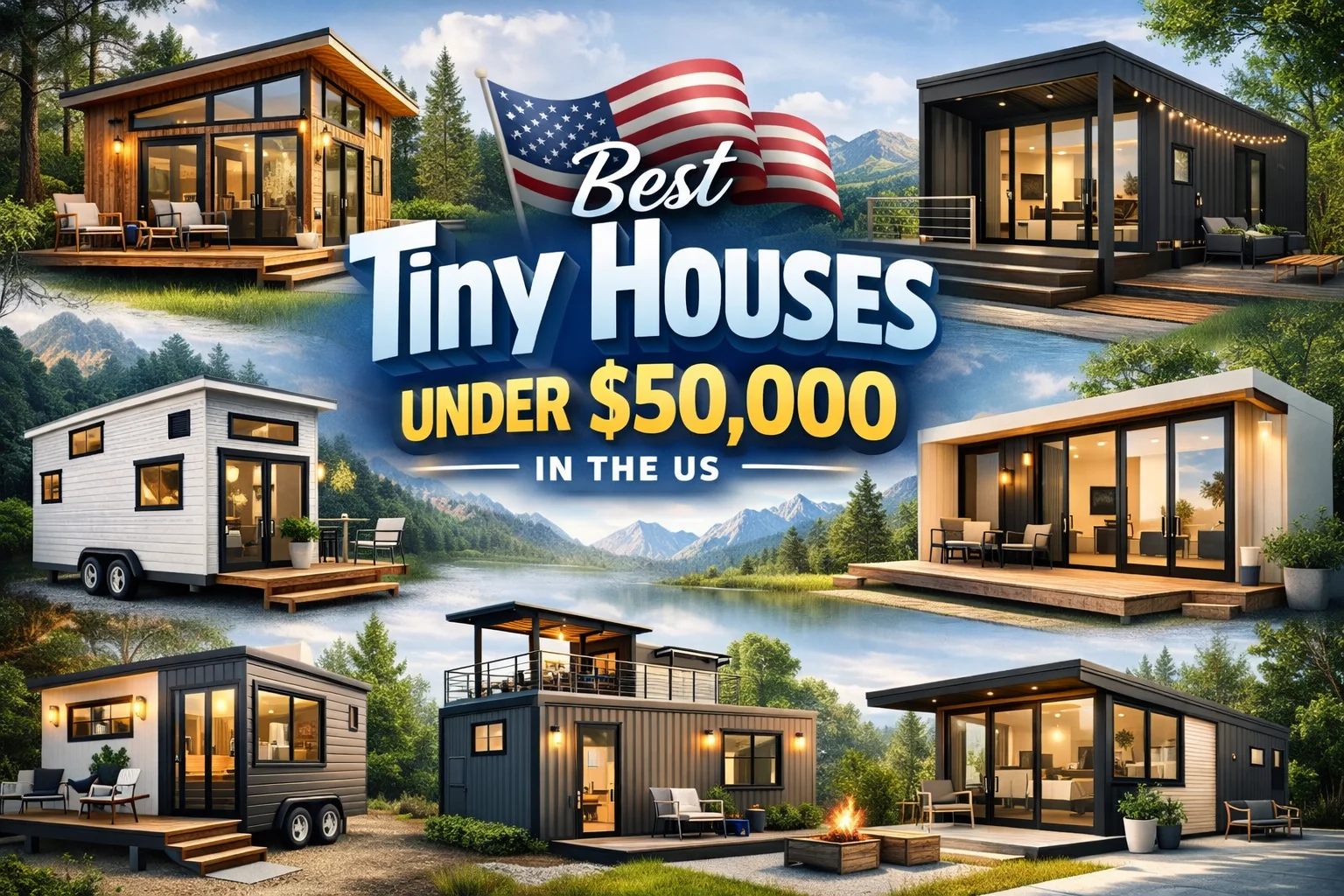 Best tiny houses under $50,000 in the US with modern and affordable small home designs