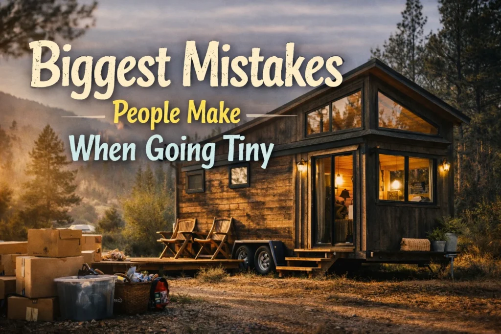 Biggest mistakes when going tiny house with moving boxes and downsizing process