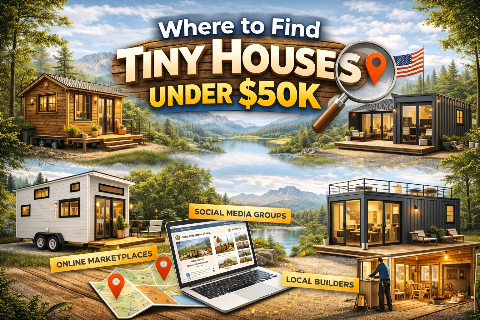 Where to find tiny houses under $50K including online marketplaces and local builders