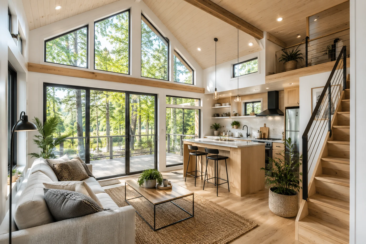 Open and bright tiny house interior design in 2026
