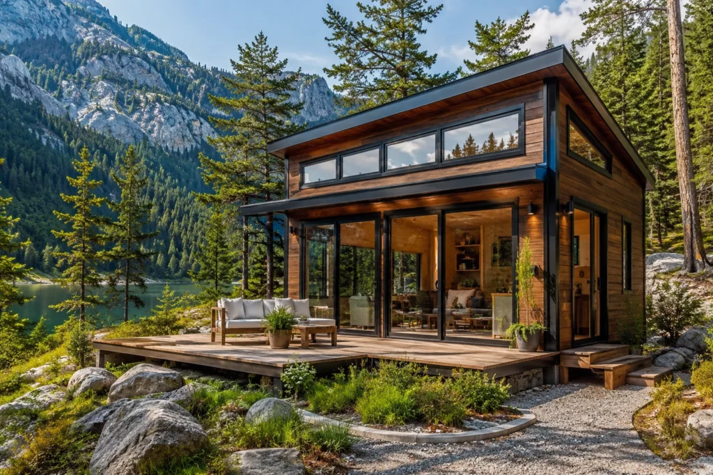 Modern tiny house surrounded by nature showcasing the top tiny house trends of 2026