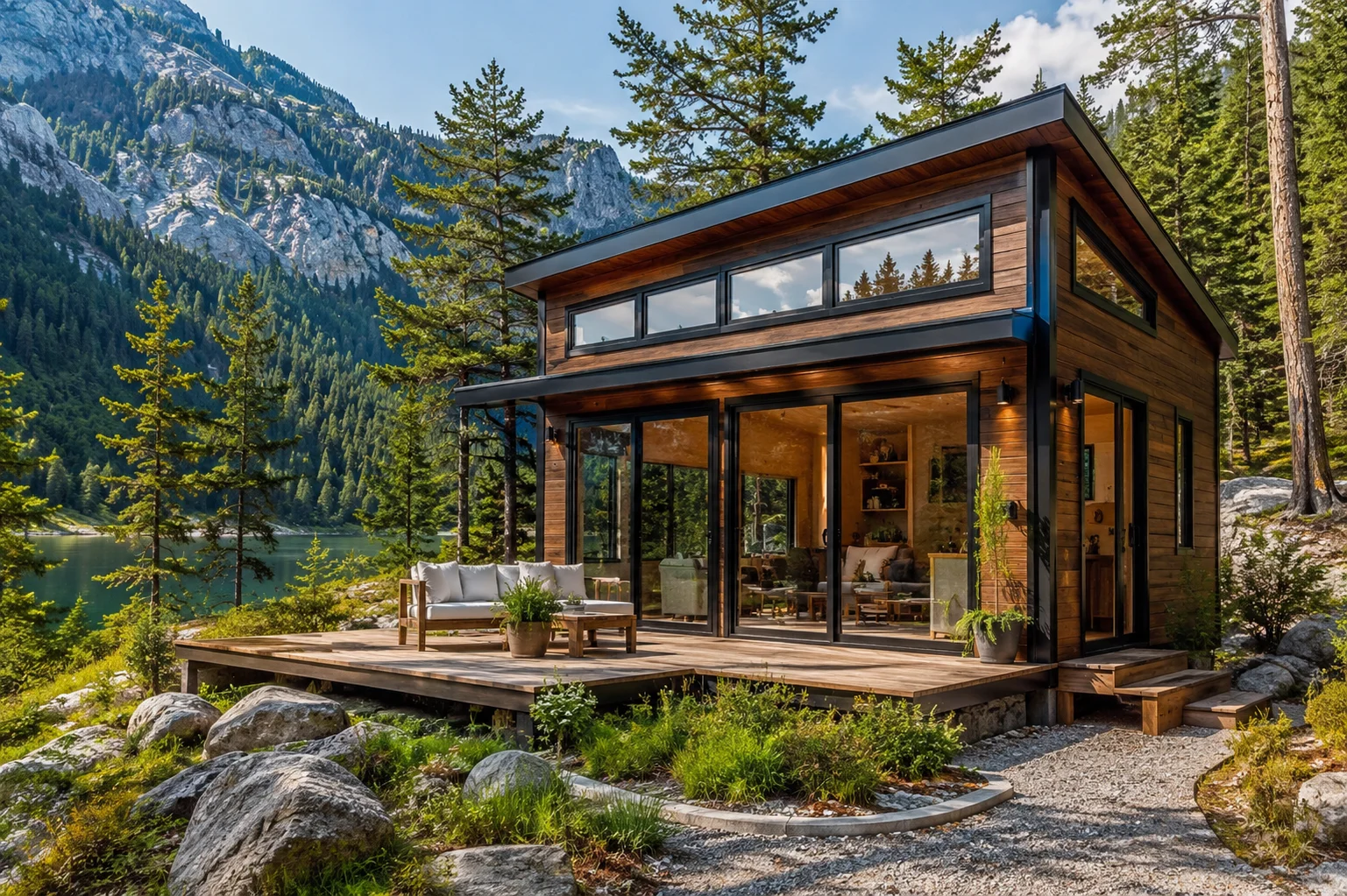 Modern tiny house surrounded by nature showcasing the top tiny house trends of 2026