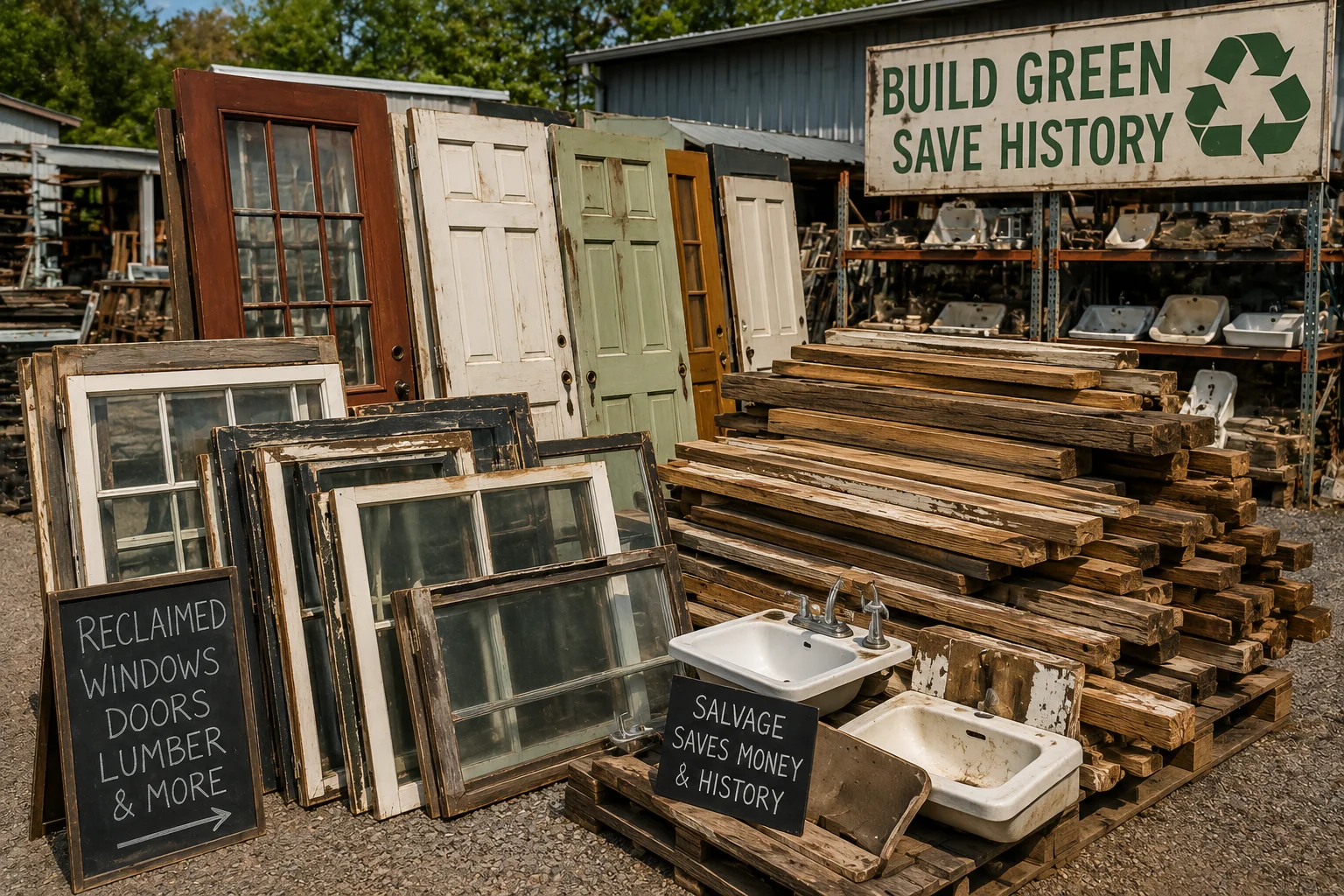 Used building materials for an affordable tiny house project